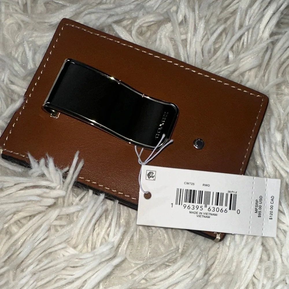 Coach Tan Leather Card Holder